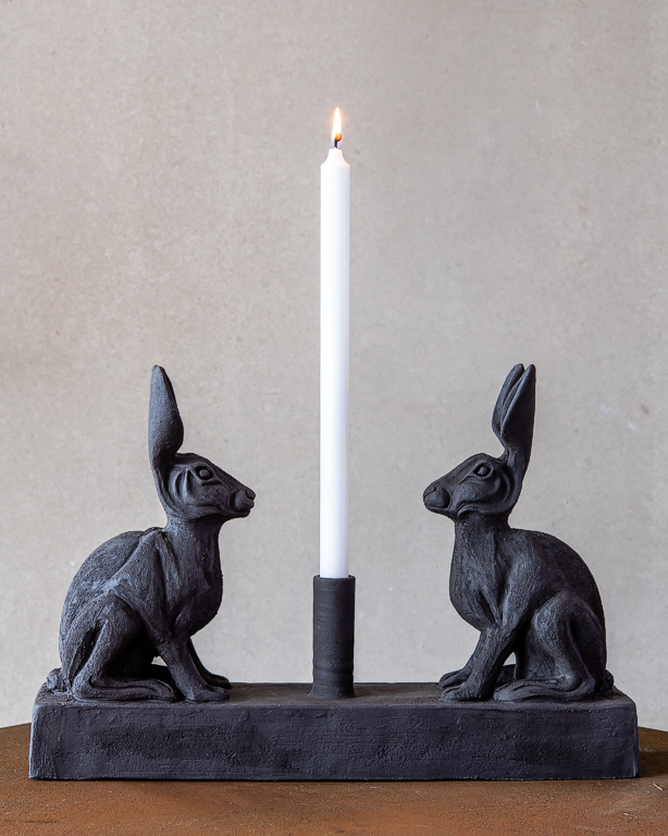 Ljusstake Harar, keramik av Elna-Karin Helgesson