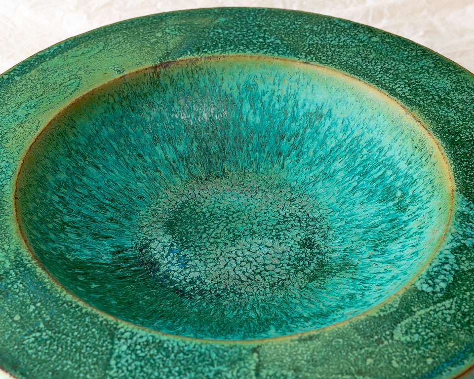 större dubbelglaserat fat, keramik av Elna-Karin Helgesson