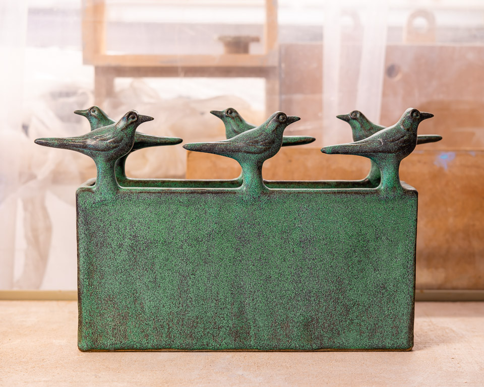 Vas Fågelsång, keramik av Elna-Karin Helgesson